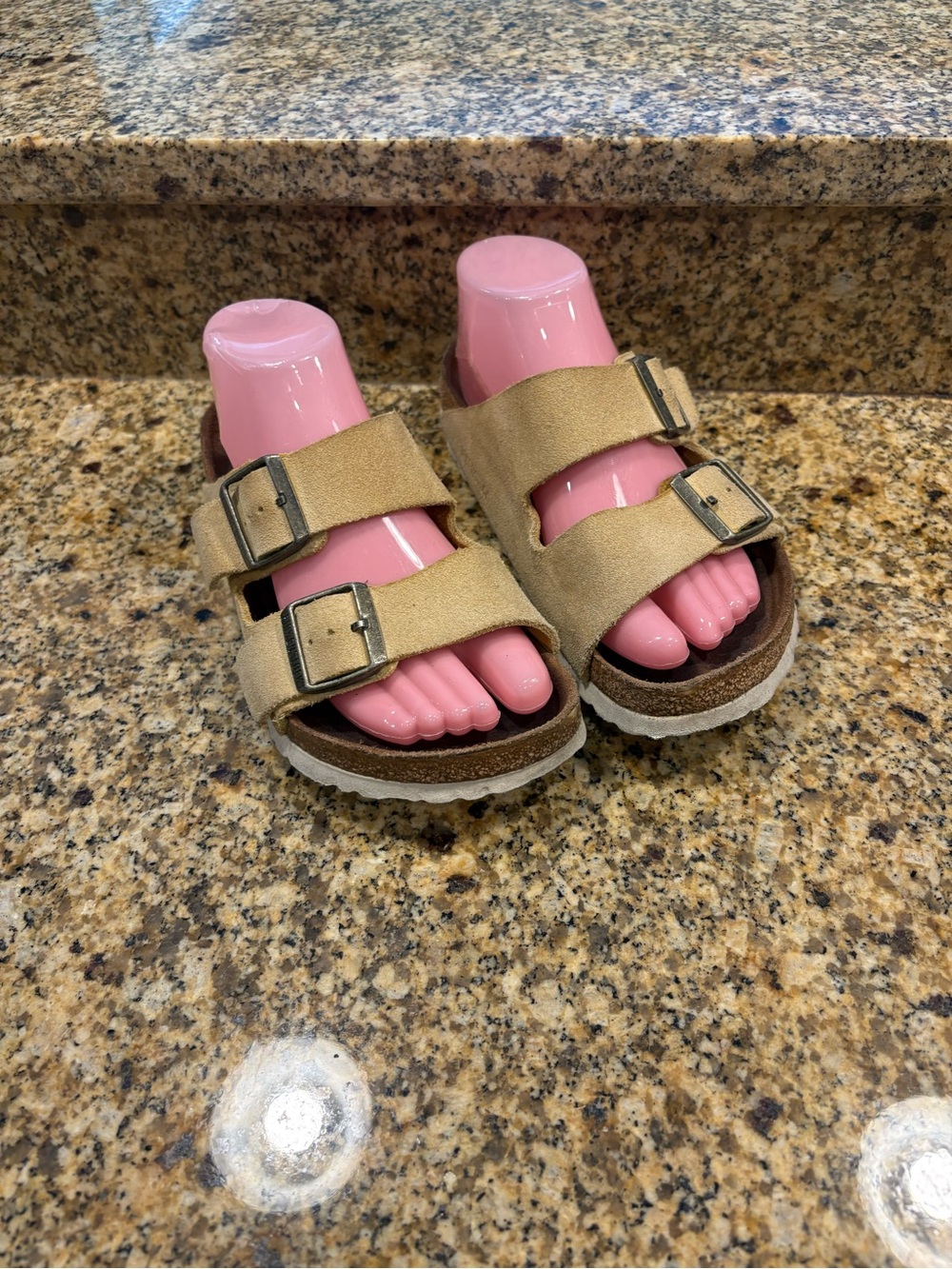 Birkenstock Arizona Yellow Suede Slide Sandals Soft Bed Size 38 US 7-7.5